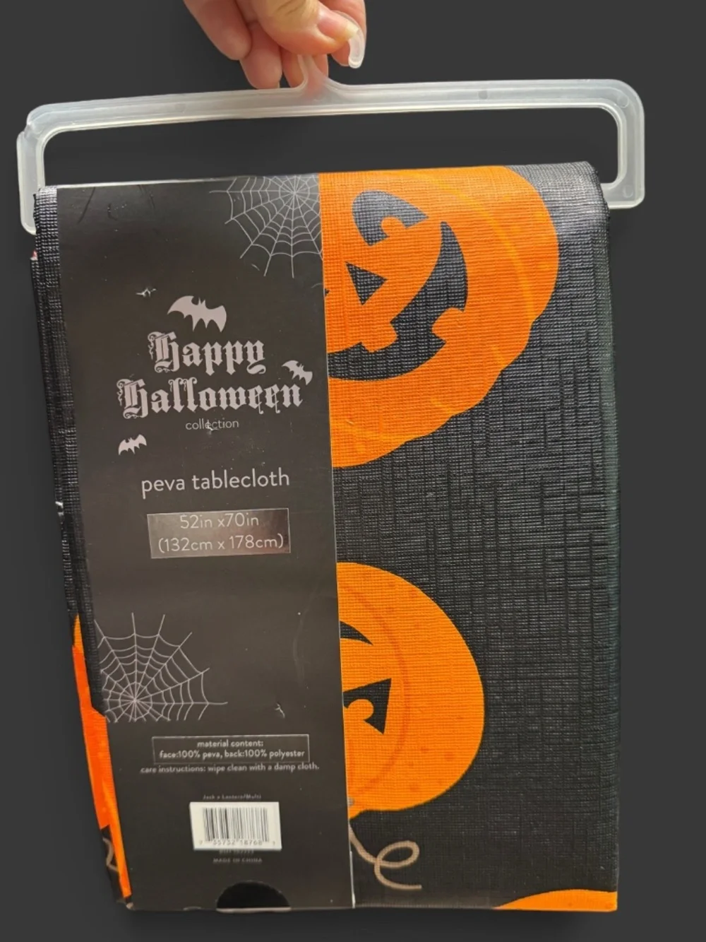 NWT Halloween Jack O Lantern Tablecloth 52x70